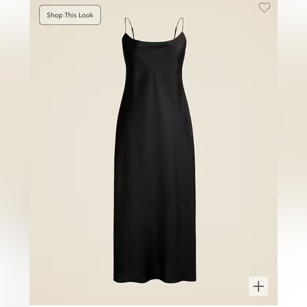 Beautiful and Sleek J. Crew Gwyneth Black Slip Dress Size 6P - NWT